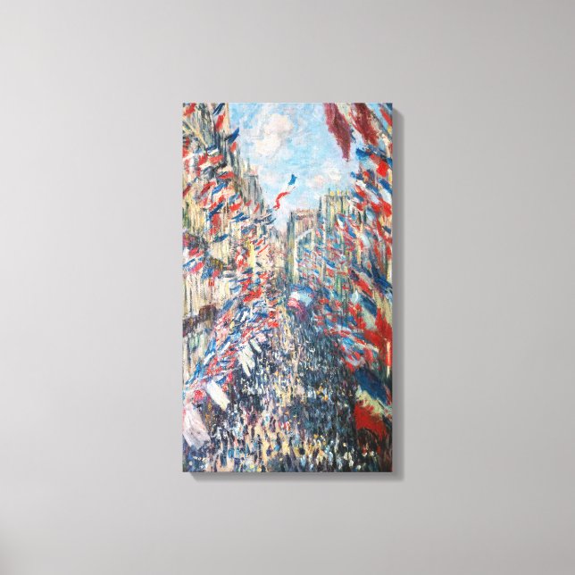 Toile Claude Monet - La Rue Montorgueil - Paris (Recto)