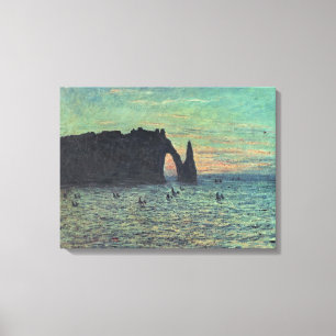 Toile Claude Monet   l'aiguille creuse chez Etretat,