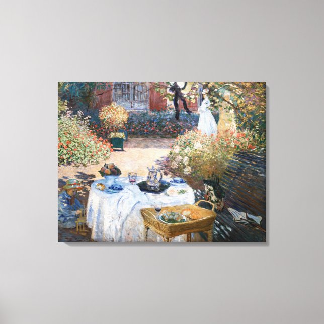 Toile Claude Monet - Le déjeuner, panneau décoratif (Recto)