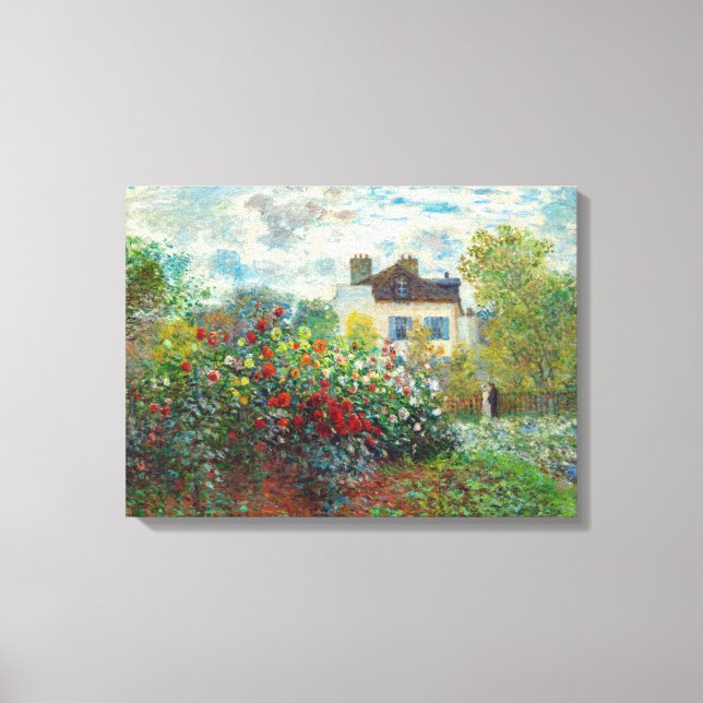 Toile Claude Monet - Le Jardin de l'Artiste à Argenteuil (Recto)