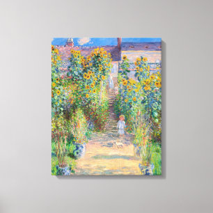 Toile Claude Monet - Le jardin de l'artiste à Vetheuil