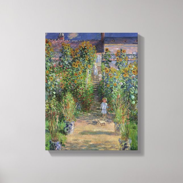 Toile Claude Monet | Le jardin de l'artiste à Vetheuil (Recto)