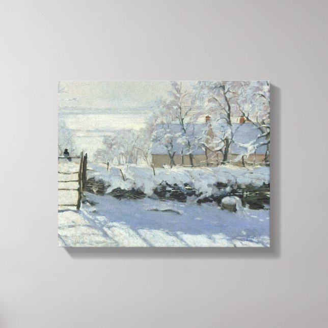 Toile Claude Monet - Le Magpie (Recto)