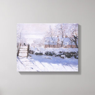 Toile Claude Monet le paysage d'hiver de pie