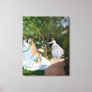 Toile Claude Monet - Les femmes dans le jardin