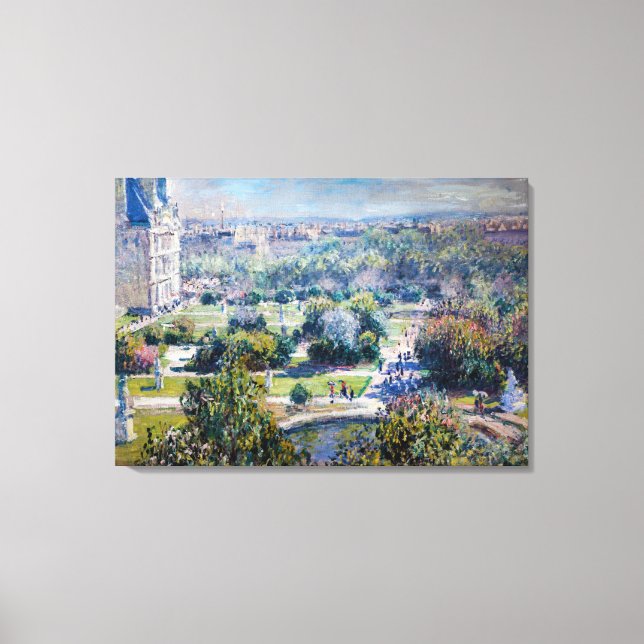 Toile Claude Monet - Les Jardins des Tuileries (Recto)
