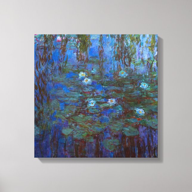Toile Claude Monet - Lys d'Eau Bleue (Recto)