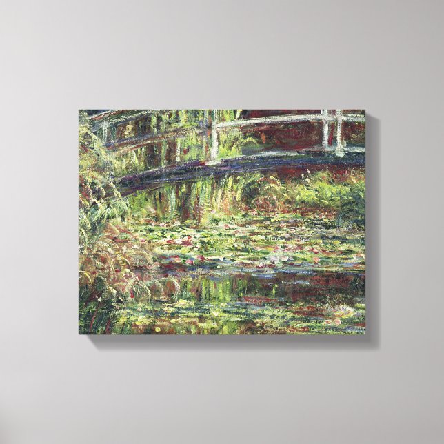 Toile Claude Monet - Lys d'eau Pond Harmonie rose (Recto)