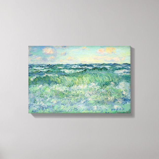 Toile Claude Monet Marine Pourville France 17X11.25" (Recto)
