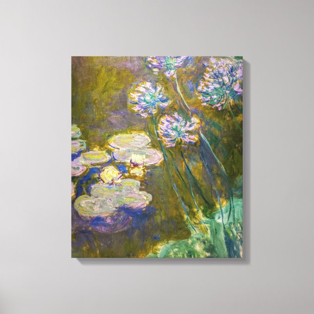 Toile Claude Monet - Nénuphars et Agapanthus (Recto)