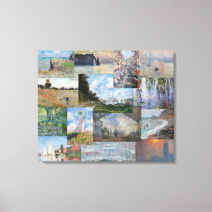 Toile Claude Monet - Patchwork de chefs-d'oeuvre