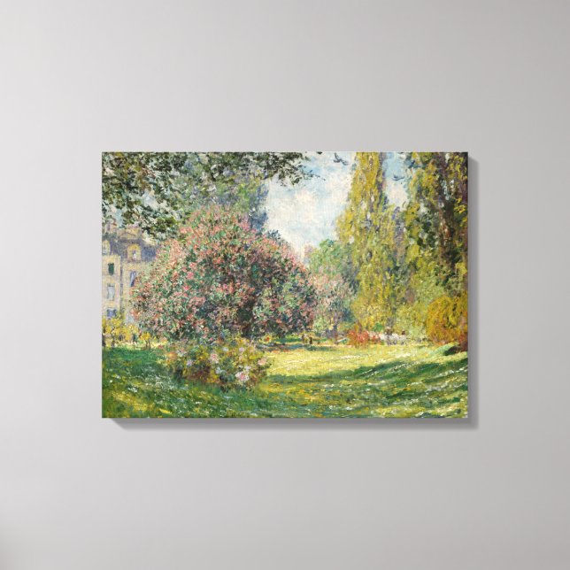 Toile Claude Monet | Paysage : Le Parc Monceau (Recto)