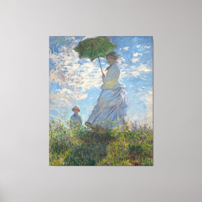 Toile Claude Monet Peinture de dame avec parasol (Recto)