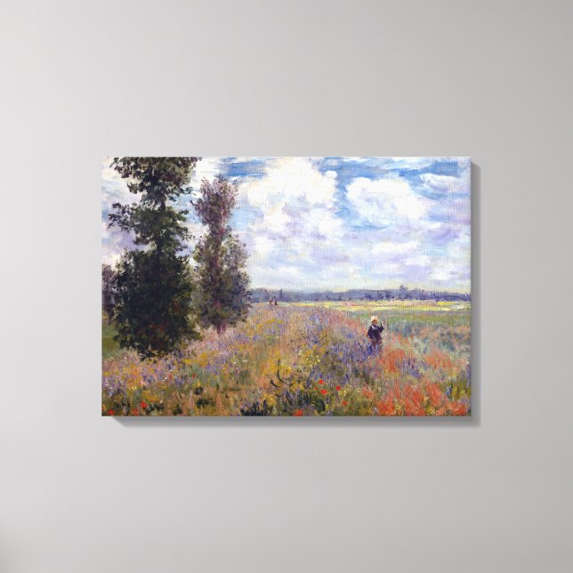 Toile Claude Monet Poppy Fields près d'Argenteuil (Recto)