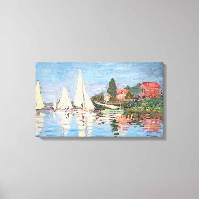 Toile Claude Monet - Regattas à Argenteuil (Recto)