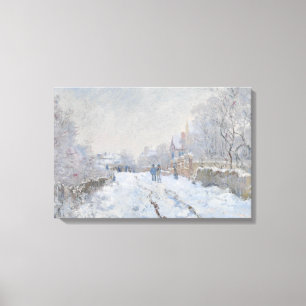 Toile Claude Monet - Scène de neige à Argenteuil