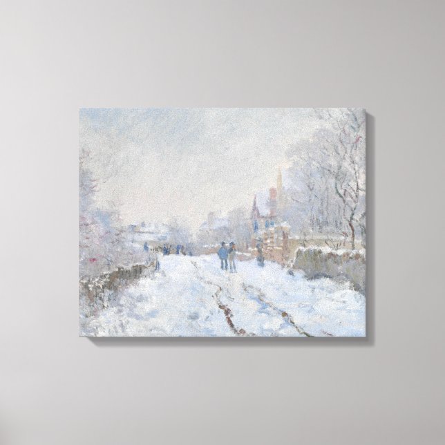Toile Claude Monet - Scène de neige à Argenteuil (Recto)