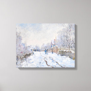 Toile Claude Monet - Scène de neige à Argenteuil