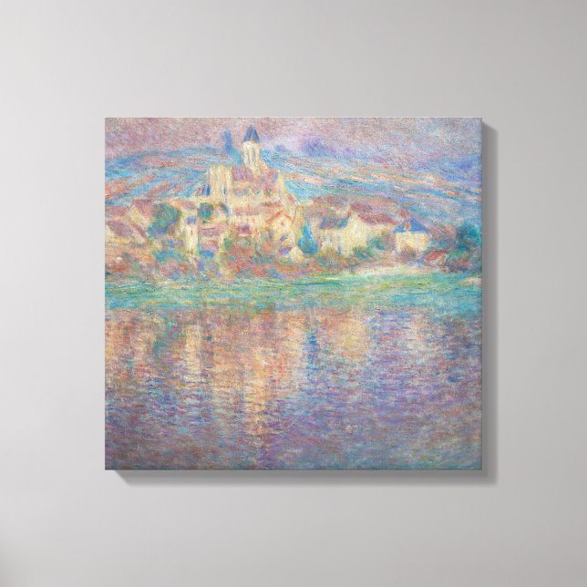 Toile Claude Monet - Vetheuil, coucher de soleil (Recto)