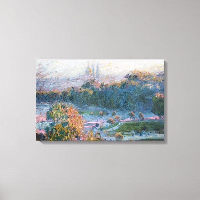 Toile Claude Monet - Vue des Tuileries, étude (Recto)