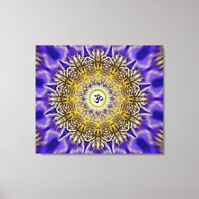 Toile Clematis Om Mandala Imprimé (Recto)