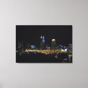 Toile Cleveland Lights Big City Canvas Imprimer