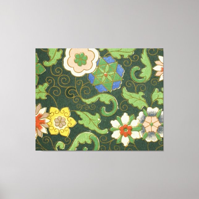 Toile Cloisonne Chine Patter Asiatique Oriental (Recto)