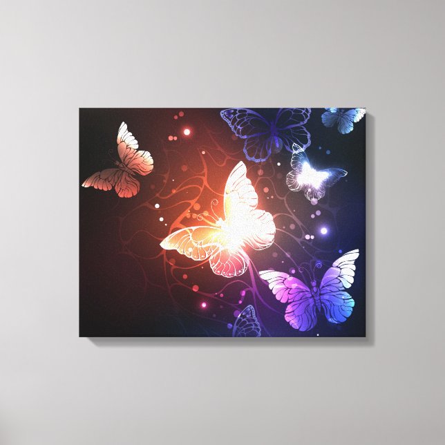 Toile Clowing Night Butterflies (Recto)