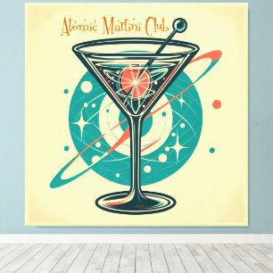 Toile Club Atomic Martini Espace Années 60