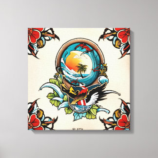 Toile Coastal Pelicans on Marina Pier Canvas Wall Art...