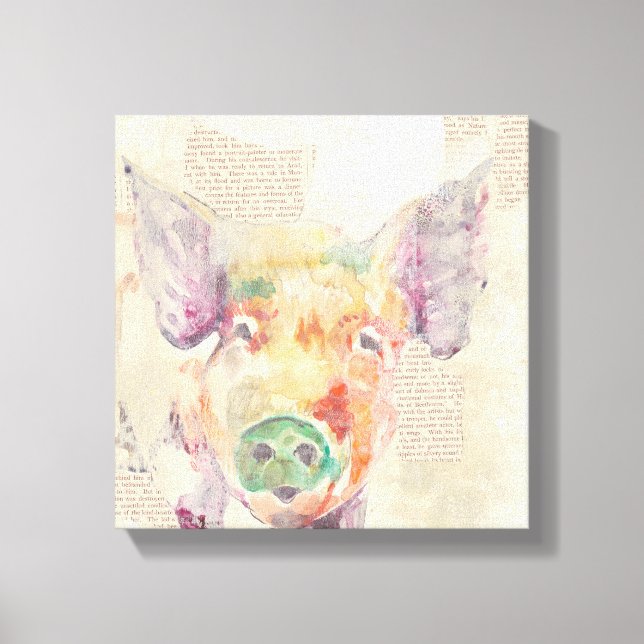 Toile Cochon de collier de la ferme (Recto)