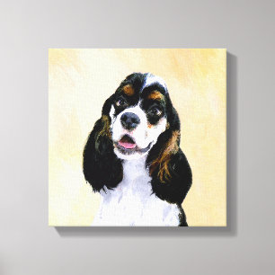 Toile Cocker Spaniel (Parti) Peinture - Art Chien origin
