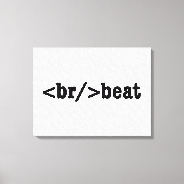 Toile code HTML breakbeat (Recto)