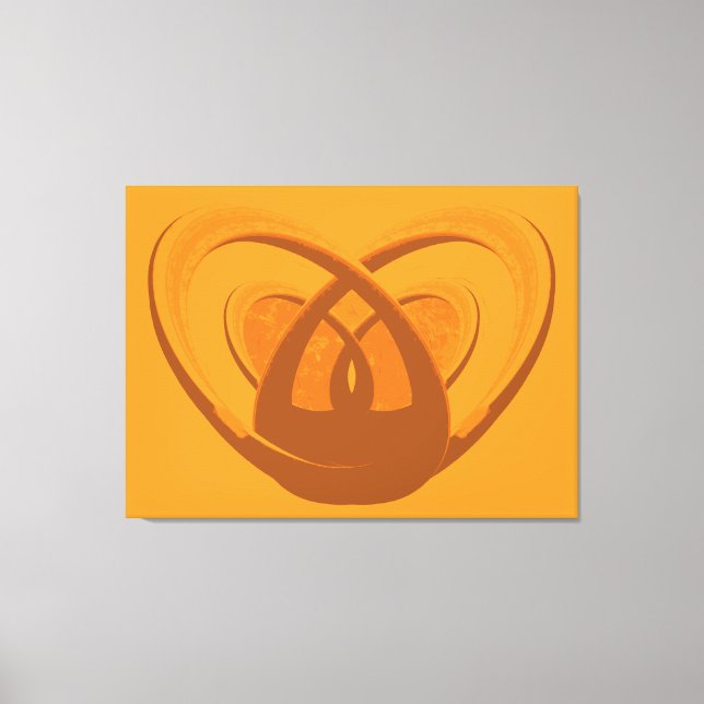 Toile Cœur Abstrait Contemporain à l'Intérieur d'un Cœur (Recto)