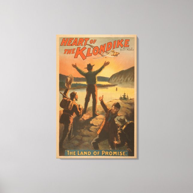 Toile Coeur de la mine "Terre de Promesse" du Klondike (Recto)