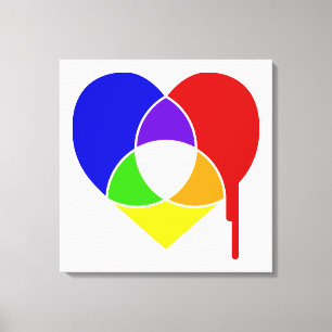 Toile coeur du graphique en couleurs