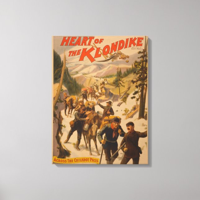 Toile Coeur du Klondike - Sur le col Chilkoot (Recto)