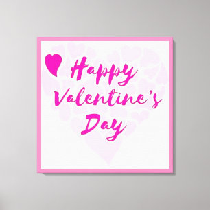TOILE COEUR "HEUREUSE SAINTE-VALENTIN"
