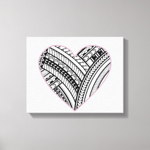 Toile Coeur polynésien