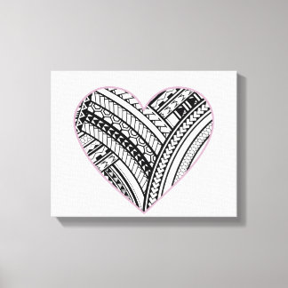 Toile Coeur polynésien