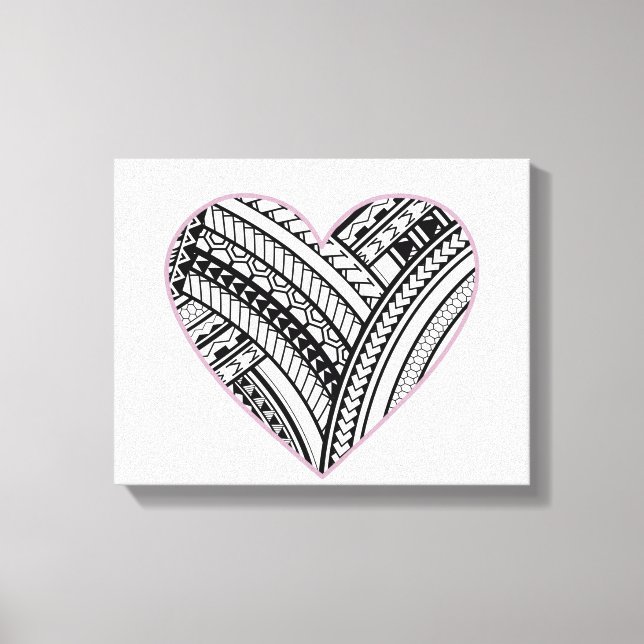 Toile Coeur polynésien (Recto)