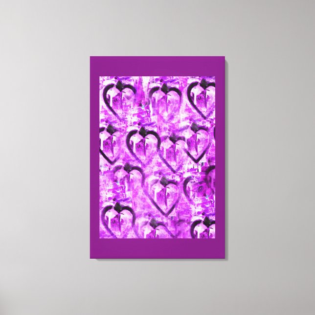 Toile Coeurs pourpres (Recto)