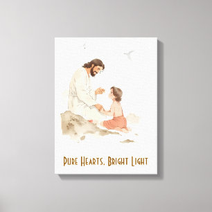Toile Cœurs Purs Lumière Brillante