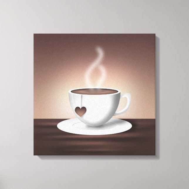 Toile Coffee Latte Wall Art (Recto)