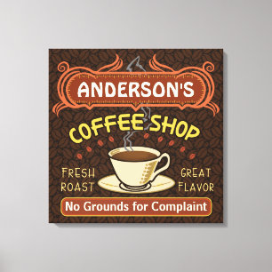 Toile Coffee shop with Mug Create Your Own Personalized