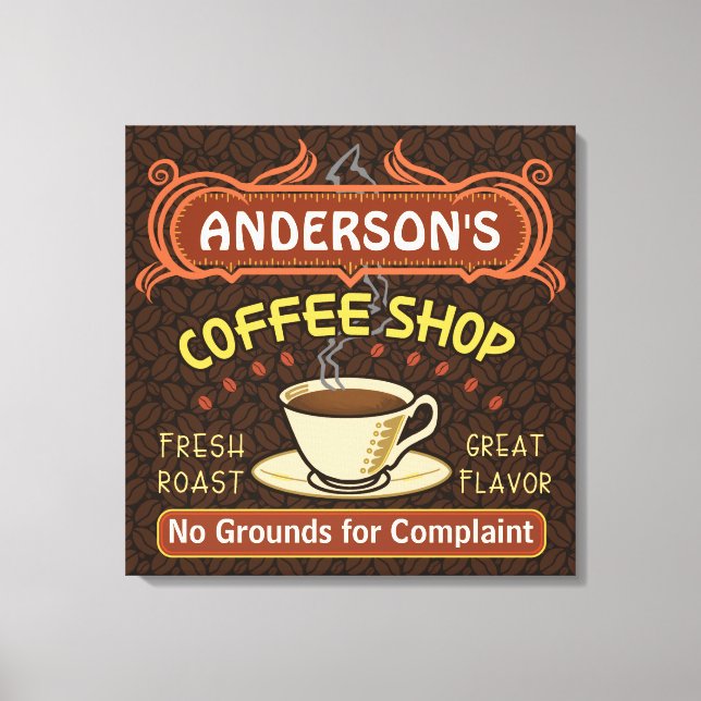 Toile Coffee shop with Mug Create Your Own Personalized (Recto)