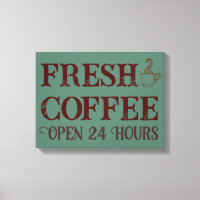 Coffee Vert vintage Boutique Diner Art des signes