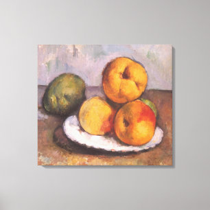 Toile Coing, pommes et poires par Paul Cezanne