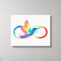 Colibri arc-en-ciel avec symbole Infinity