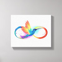 Colibri arc-en-ciel avec symbole Infinity